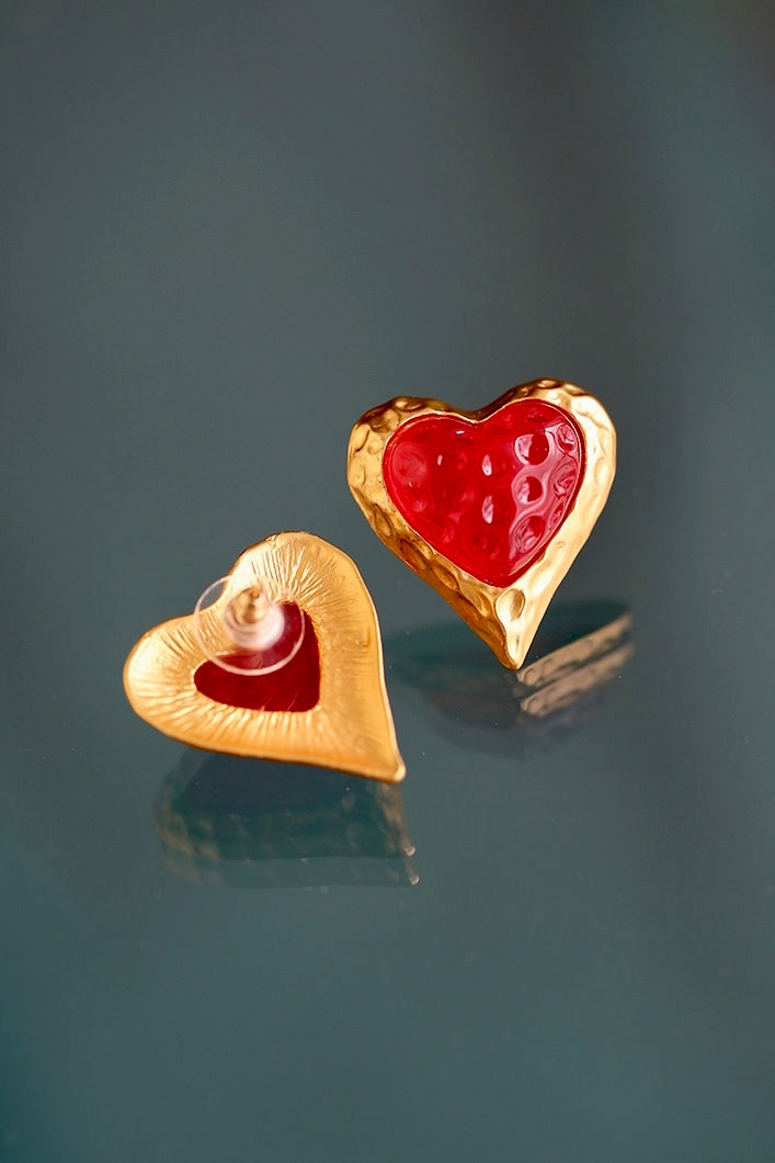 Aretes de corazones