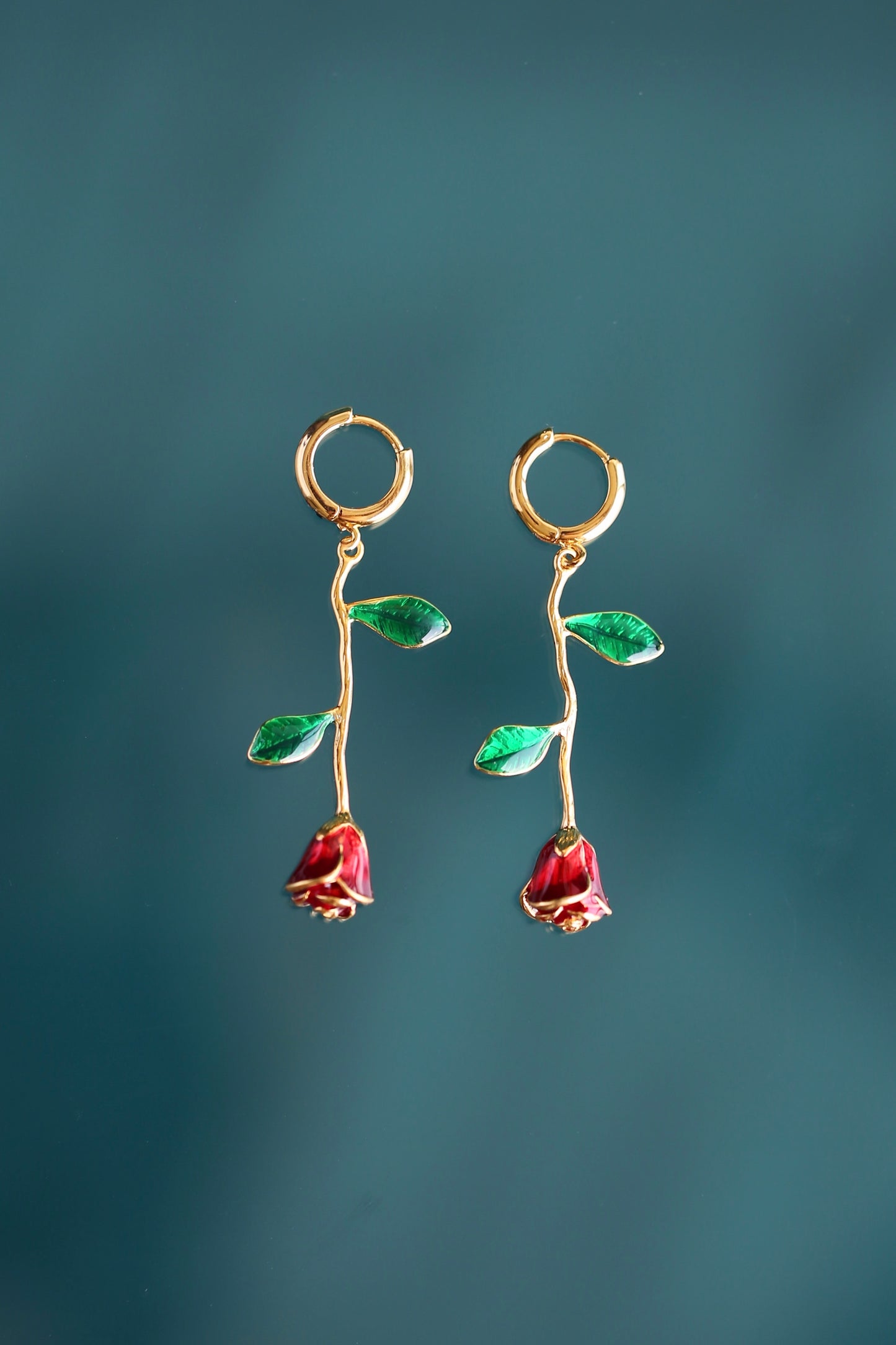 Pendientes de rosas