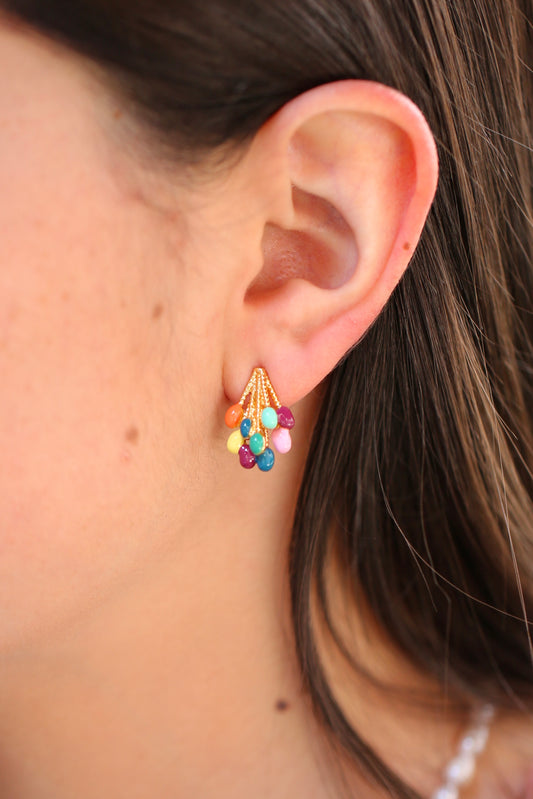 Aretes de globos de colores