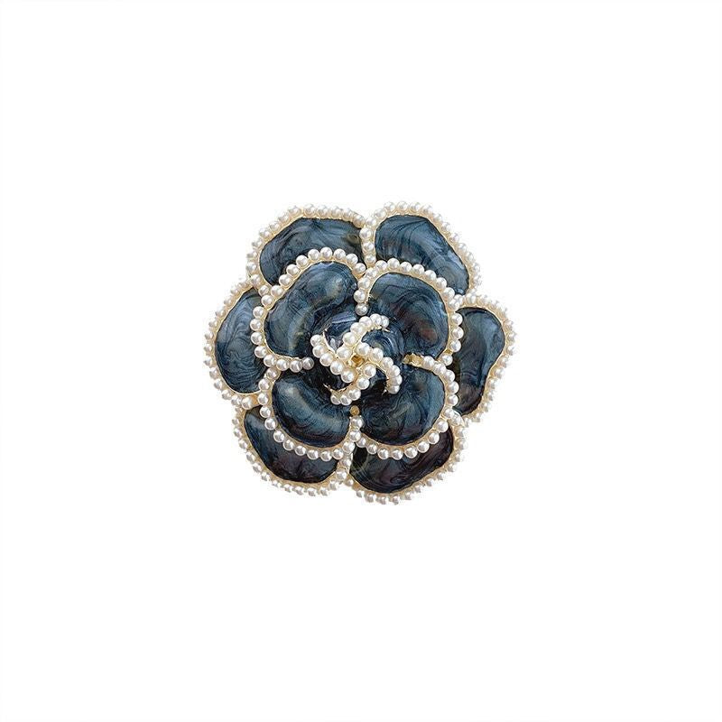 Broche Camelia Negra